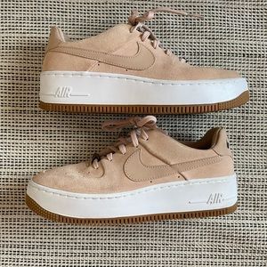 Nike Air Force 1 Sage pale pink suede size 8